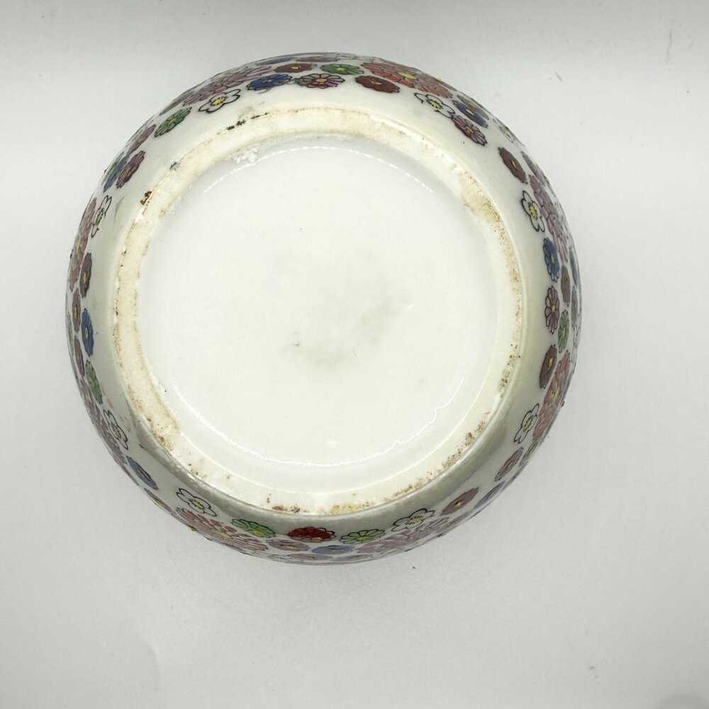 Hundreds of Flowers, Unstamped - 6 1/4" Polychrome Vase Porcelain - Picture 10 of 11